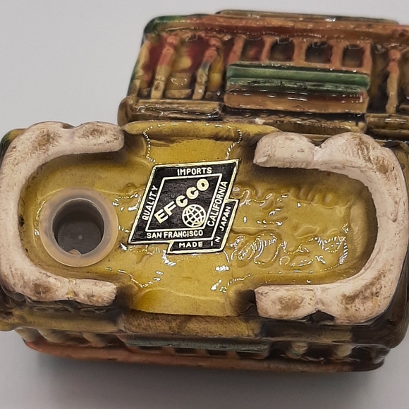 Vintage Ceramic Novelty San Francisco Trolley Train EFCCO Salt & Pepper Shakers - Picture 9 of 10